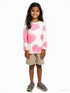 ZARA Pink Heart White Shirt Only